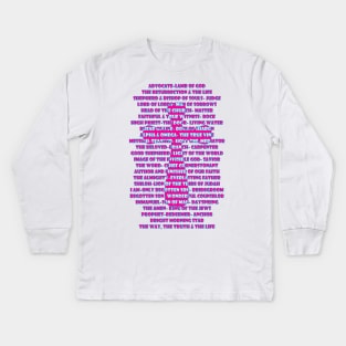 Cross with Names of Jesus Kids Long Sleeve T-Shirt